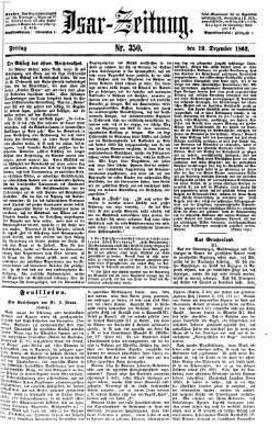 Isar-Zeitung (Bayerische Landbötin) Freitag 19. Dezember 1862