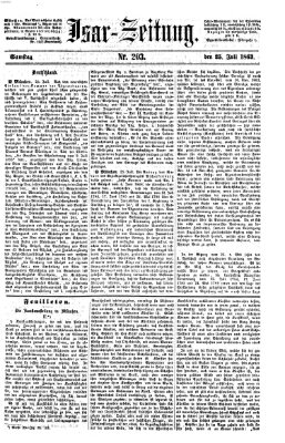 Isar-Zeitung (Bayerische Landbötin) Samstag 25. Juli 1863