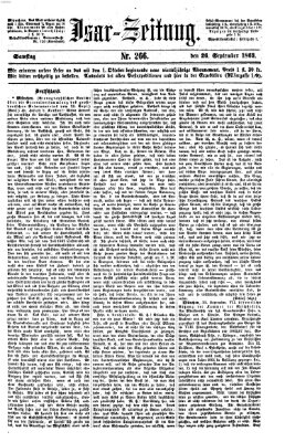 Isar-Zeitung (Bayerische Landbötin) Samstag 26. September 1863