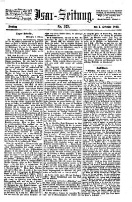 Isar-Zeitung (Bayerische Landbötin) Freitag 2. Oktober 1863