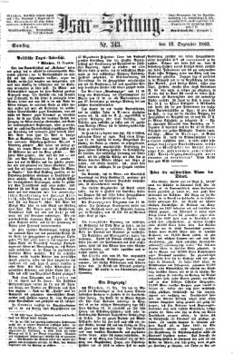 Isar-Zeitung (Bayerische Landbötin) Samstag 12. Dezember 1863