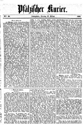 Pfälzischer Kurier Dienstag 14. Februar 1865