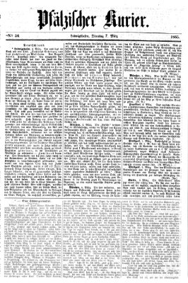Pfälzischer Kurier Dienstag 7. März 1865