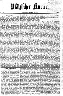 Pfälzischer Kurier Mittwoch 8. März 1865