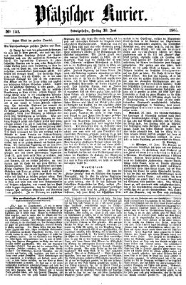 Pfälzischer Kurier Freitag 30. Juni 1865
