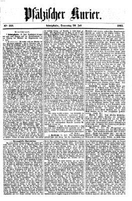 Pfälzischer Kurier Donnerstag 20. Juli 1865