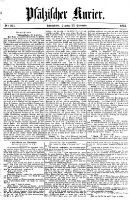 Pfälzischer Kurier Samstag 23. September 1865