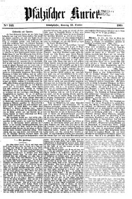 Pfälzischer Kurier Sonntag 15. Oktober 1865