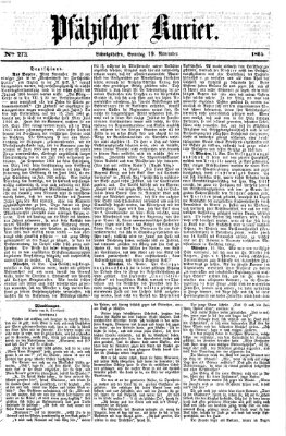 Pfälzischer Kurier Sonntag 19. November 1865