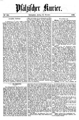 Pfälzischer Kurier Freitag 15. Dezember 1865