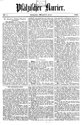 Pfälzischer Kurier Mittwoch 3. Januar 1866