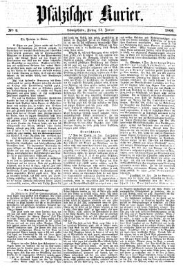 Pfälzischer Kurier Freitag 12. Januar 1866