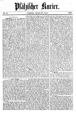 Pfälzischer Kurier Samstag 27. Januar 1866