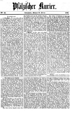 Pfälzischer Kurier Mittwoch 21. Februar 1866