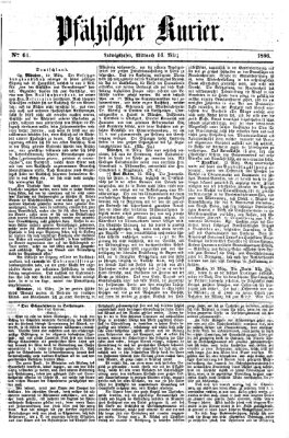 Pfälzischer Kurier Mittwoch 14. März 1866