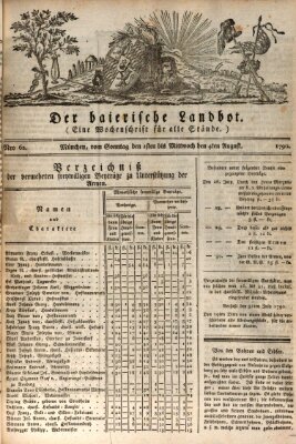 Der baierische Landbot Dienstag 3. August 1790
