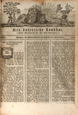 Der baierische Landbot Sonntag 10. Oktober 1790