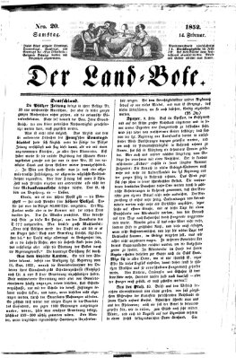 Westricher Zeitung Samstag 14. Februar 1852