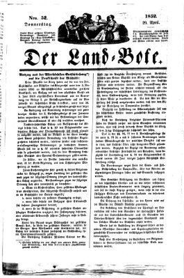Westricher Zeitung Donnerstag 29. April 1852