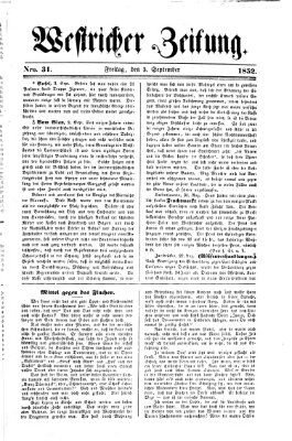 Westricher Zeitung Freitag 3. September 1852