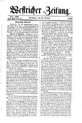 Westricher Zeitung Dienstag 26. Oktober 1852