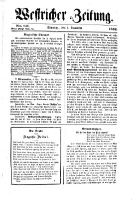 Westricher Zeitung Sonntag 5. Dezember 1852