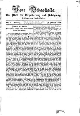 Westricher Zeitung Sonntag 1. Februar 1852