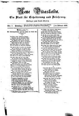 Westricher Zeitung Sonntag 15. Februar 1852