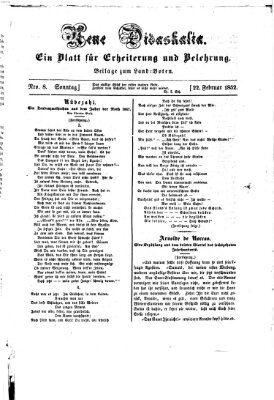 Westricher Zeitung Sonntag 22. Februar 1852