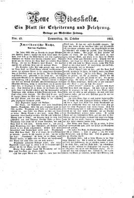 Westricher Zeitung Donnerstag 21. Oktober 1852