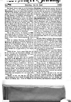 Westricher Zeitung Samstag 25. Juni 1853