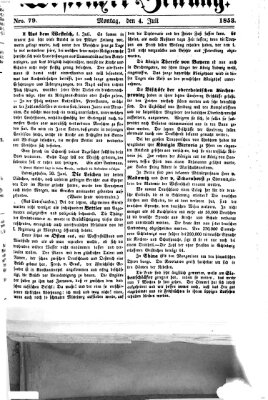 Westricher Zeitung Montag 4. Juli 1853