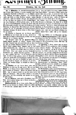 Westricher Zeitung Sonntag 24. Juli 1853