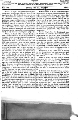 Westricher Zeitung Freitag 12. August 1853