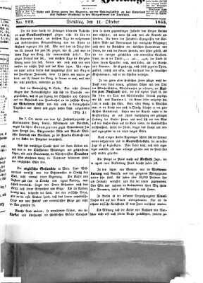 Westricher Zeitung Dienstag 11. Oktober 1853