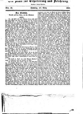 Westricher Zeitung Sonntag 27. März 1853