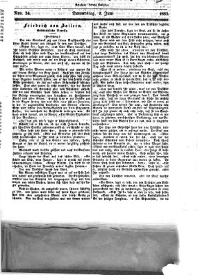Westricher Zeitung Donnerstag 2. Juni 1853