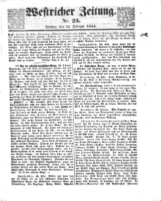Westricher Zeitung Freitag 24. Februar 1854