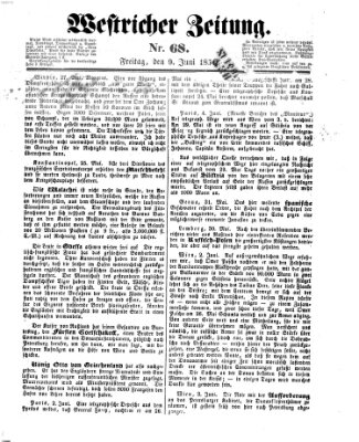 Westricher Zeitung Freitag 9. Juni 1854