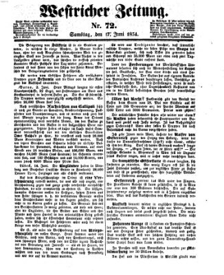 Westricher Zeitung Samstag 17. Juni 1854