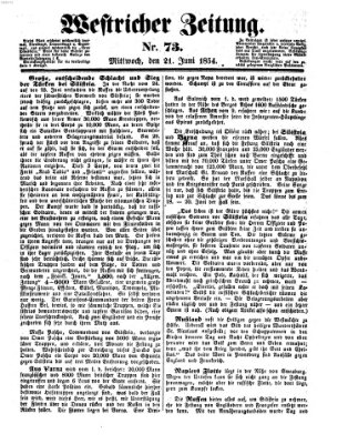 Westricher Zeitung Mittwoch 21. Juni 1854