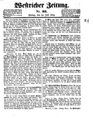 Westricher Zeitung Freitag 14. Juli 1854