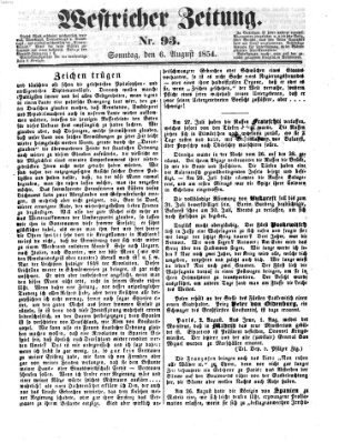 Westricher Zeitung Sonntag 6. August 1854