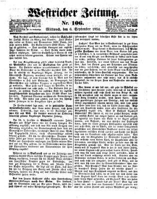 Westricher Zeitung Mittwoch 6. September 1854