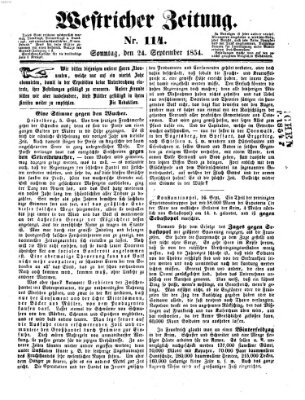 Westricher Zeitung Sonntag 24. September 1854