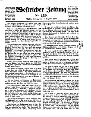 Westricher Zeitung Freitag 15. Dezember 1854