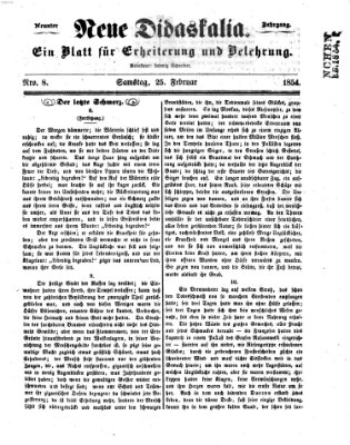 Westricher Zeitung Samstag 25. Februar 1854