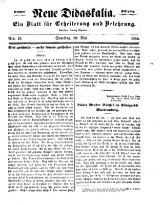 Westricher Zeitung Samstag 20. Mai 1854