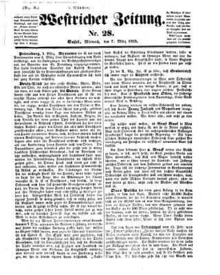 Westricher Zeitung Mittwoch 7. März 1855