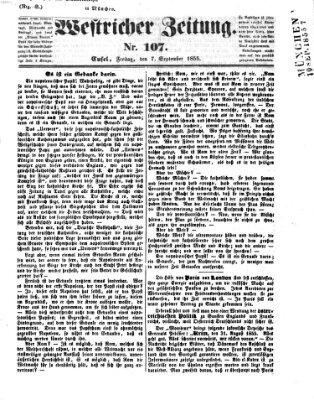 Westricher Zeitung Freitag 7. September 1855